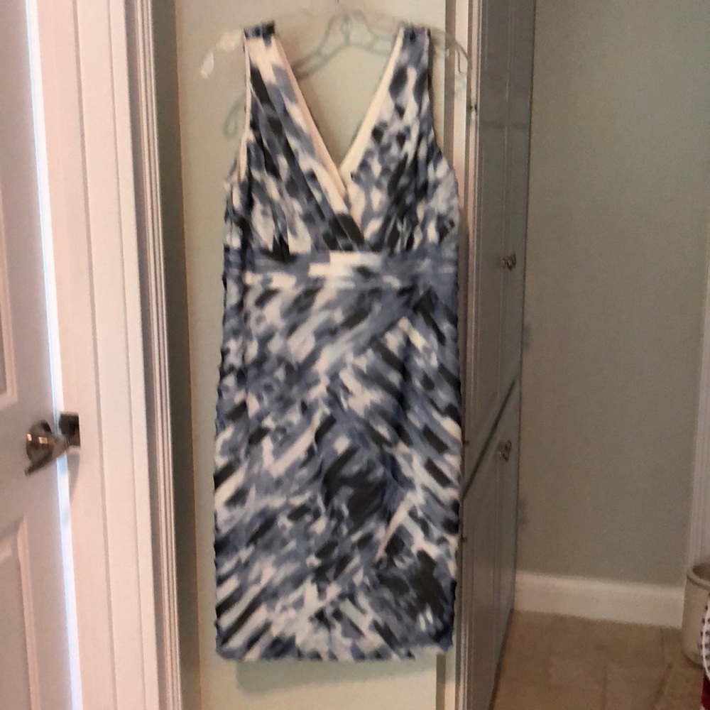 Blue multi dress